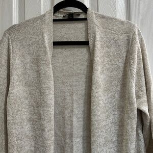 Ann Taylor Light Tan Open-Front Cardigan